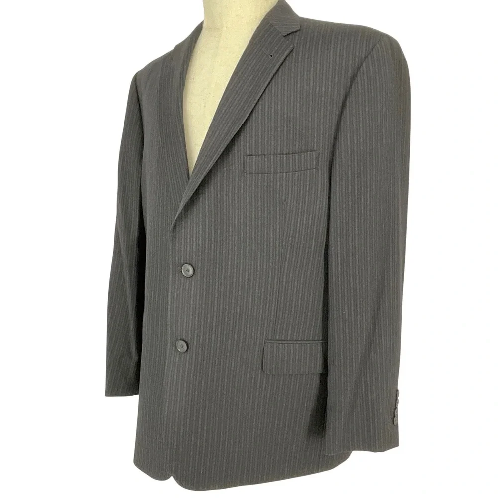 Jos. A. Bank Joseph Mens 46R Wool Suit Jacket‎ Navy Pinstripe 2 Button Blazer